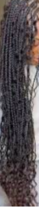 Extra long black box braids.